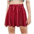 thumbnail image 1 of Zwiiyzr 2025 Girls Sequin Skirt Sparkle Glitter Shiny Pleated Skirts Dance Outfit Party Elastic Waist Skirts Size 4-14 Years Red, 1 of 4