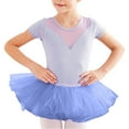 thumbnail image 1 of Zwiiyzr 2024 Gymnastics Ballet Leotard for Toddler Girls Dance Leotard Summer Ruffle Sleeve Training Clothes Baby Childrens One-piece Gym Suit Purple, 1 of 8