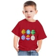 thumbnail image 1 of Zwiiyzr 2024 Happy Easter Day Cute Colorful Egg Hunting T-Shirt for Kids Round Neck Short Sleeve Shirts for Boys Girls Red-5 Years, 1 of 7