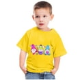 thumbnail image 1 of Lovskoo 2024 Happy Easter Day Cute Colorful Gnomes Hunting T-Shirt for Kids Round Neck Short Sleeve Shirts for Boys Girls Yellow-4 Years, 1 of 7