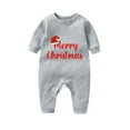 thumbnail image 1 of Zwiiyzr 2025 Infant Baby Boy Girl Clothes 1-24 Months Jumpsuit My First Christmas Rompers with Hat Winter Warm Outerwear Outfits Long Sleeve Onesie Gray, 1 of 4
