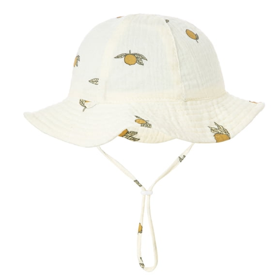 Zwiiyzr Infant Bucket Hat Wide Brim Baby Summer Sun Protection Floppy Fashion Print Sun-hat Outdoor Cute Sunscreen G 3-12 Months
