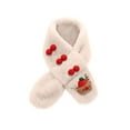 thumbnail image 1 of Zwiiyzr Kids Christmas Scarf Winter Knitted Kids Scarves Cute Solid Thick and Warm Neck Warmer for Boys Girls Christmas Gifts 1-12 Years Beige, 1 of 4