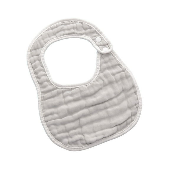 Zwiiyzr Neutral Baby Bibs Newborn Toddler Trendy Cute Solid Color Cotton Gauze Frenulum Bib Saliva Towel for 0-3 Years Gray