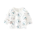 thumbnail image 1 of Zwiiyzr 2025 Newborn Baby Clothes Romper for Kids Girls Boys Long Sleeve Valentine's Day Heart Print T-Shirt Jumpsuit Baby Boy Girl Clothing White, 1 of 5