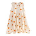 thumbnail image 1 of Zwiiyzr 2025 Summer Toddler Baby Girls Sleeveless Dress Flutter Sleeve A-Line Sundress Casual Dresses for 3-14 Years Kids Beige, 1 of 9
