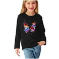 thumbnail image 1 of Zwiiyzr Toddler Baby Girl Long Sleeve Sweatshirt Tops Basic Solid Color Sweater Shirts Kid Fall Clothes 3-14 Years Black, 1 of 5