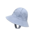 thumbnail image 1 of Zwiiyzr Toddler Boys Girls Bucket Hat Summer Hat for Sun Protection UV-proof Sun Beach Cap Children Kids Solid Color Outdoor Hat Blue, 1 of 4