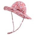 thumbnail image 1 of Zwiiyzr Toddler Bucket Hat Wide Brim Baby Summer Sun Protection Fashion Print Bow Sun-outdoor Cute Sunscreen Baby Beach Gear Watermelon Red 18 Months-5 Years, 1 of 8