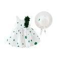 thumbnail image 1 of Zwiiyzr Toddler Girl Summer Dress Kids Baby Girls Cute Flowers Polka Dots Print Sleeveless Skirt Hat Suit for 6 Months-3 Years Baby Clothes Green, 1 of 5
