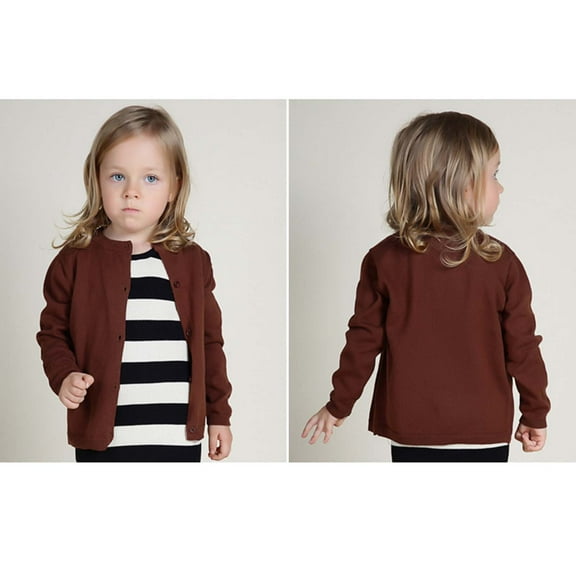 Zwiiyzr Toddler Girls Boys Sweater Cardigan Candy Color Solid Color Small Cardigan Baby Infant Fall Winter Sweater Jacket Coat Kids Children Outwear Baby Clothes Burgundy