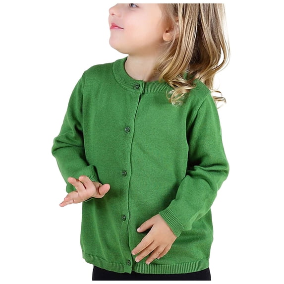 Lovskoo Toddler Girls Boys Sweater Cardigan Candy Color Solid Color Small Cardigan Baby Infant Fall Winter Sweater Jacket Coat Kids Children Outwear Baby Clothes Green