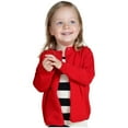thumbnail image 1 of Zwiiyzr Toddler Girls Boys Sweater Cardigan Candy Color Solid Color Small Cardigan Baby Infant Fall Winter Sweater Jacket Coat Kids Children Outwear Baby Clothes Red, 1 of 8