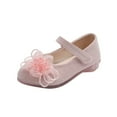 thumbnail image 1 of Zwiiyzr Toddler Girls Shoes 12 Months-6 Years Dress Shoes Spring Fall Tassel Pearl Flower Small High Heels Small Leather Shoes Pink, 1 of 7