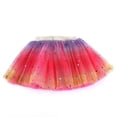 thumbnail image 1 of Lovskoo Toddler Girls Tulle Tutu Skirt Sequin Skirt Children Rainbow Yarn Skirt Dance Performance Skirt Baby Clothes Red, 1 of 4