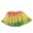 thumbnail image 1 of Lovskoo Toddler Girls Tulle Tutu Skirt Sequin Skirt Children Rainbow Yarn Skirt Dance Performance Skirt Baby Clothes Yellow, 1 of 4