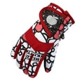 thumbnail image 1 of Zwiiyzr Toddler Kids Boys Girls Winter Ski Gloves Children Windproof Warm Snow Gloves Red, 1 of 3