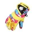 thumbnail image 1 of Zwiiyzr Toddler Kids Boys Girls Winter Ski Gloves Children Windproof Warm Snow Gloves Yellow, 1 of 3