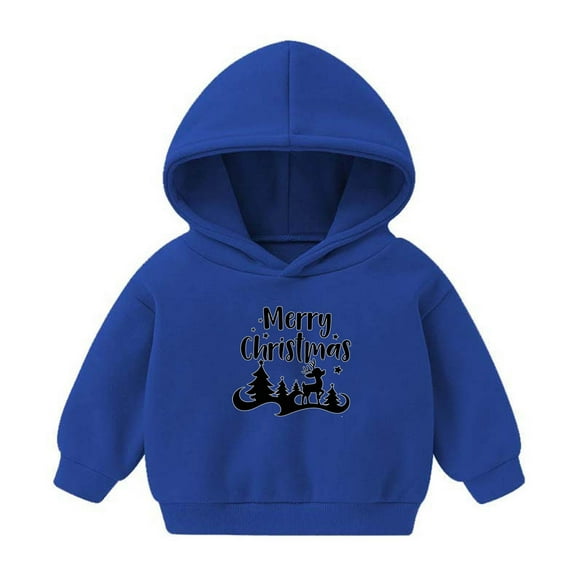 Zwiiyzr 2025 Toddler Kids Boys Girls Winter Warm Sweatshirt with Hoodie Fleece Thick Long Sleeve Cotton Pullover Tops Baby Outwear Clothes Yellow
