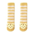 thumbnail image 1 of Zwiiyzr Toddler Newboen Baby Slipper Socks Winter Thickened 0-5 Years Boys Girls Mid-Calf Coral Fleece Baby Socks Warm Long Tube Over The Knee Children's Socks Yellow, 1 of 4