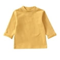 thumbnail image 1 of Zwiiyzr 2024 Toddler Turtleneck Baby Boy Girl Thermal Underwear Solid Color Long Sleeve Shirt Mock Neck Shirt Turtleneck Blouse Fall Winter Clothes Yellow-18-24 Months, 1 of 3