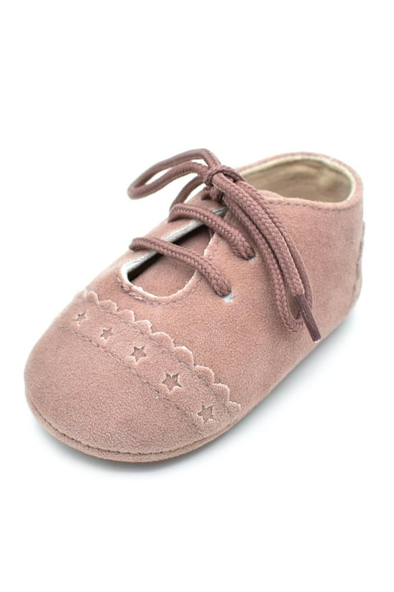 Unisex Baby First Walking Shoes 0-1 Years Infant Newborn Shoes Prewalker Sports Sneakers Suede Leather Moccasins Footwear Pink