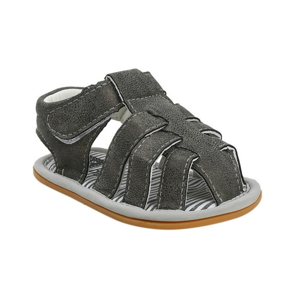 Zwiiyzr Unisex Baby First Walking Shoes 0-15 Months Infant Slingback Sandals Newborn Summer Soft Shoes Children Non-Slip Toddler Shose Black