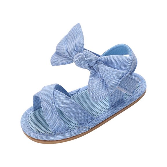 Lovskoo Unisex Baby First Walking Shoes 0-15 Months Infant Slingback Sandals Toddler Boys Girls Shoes Soft Sole Non-Slip Sandals Blue