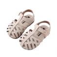 thumbnail image 1 of Zwiiyzr Unisex Baby First Walking Shoes 15 Months-3.5 Years Infant Slingback Sandals Toddler Boys Girls Cute Shoes Hollow Out Soft Kids Summer Non-Slip Sandals White, 1 of 4