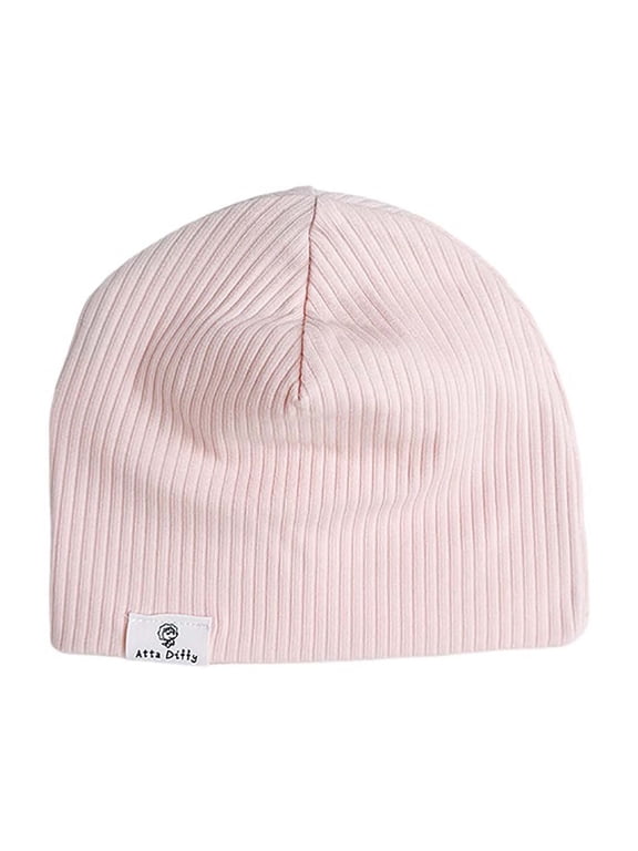 2025 Unisex Beanies Baby Beanie Soft Solid Color Thin Stretchy Cute Baby Hats for Fal Winter Girls Boys Multicolored Pink