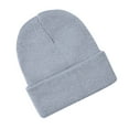 thumbnail image 1 of Zwiiyzr Unisex Cute Kids Beanie for Girls Boys Slouchy Warm Baby Winter Hat Girls Boys Beanie Knit Hat Toddler Beanies for Kids 0-3T Gray, 1 of 3
