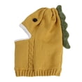 thumbnail image 1 of Zwiiyzr Winter Baby Dinosaur Knitted Hat Scarf Kids Boys Girls Hood Hats Toddler Cable Knit Earflap Beanie Yellow, 1 of 5
