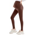 thumbnail image 1 of Zwiiyzr 2025 Women's Maternity Leggings Over The Belly Soft Workout Pregnancy Yoga Pants Coffee, 1 of 6