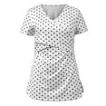 thumbnail image 1 of Zwiiyzr 2025 Women's Summer Tops Maternity Clothes Flower Print V Neck Short Sleeve Nursing Tops Tunic Blouses Breastfeeding White, 1 of 8