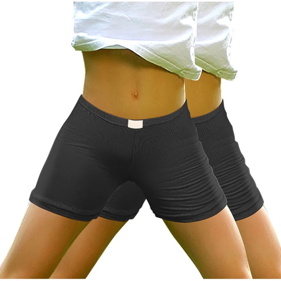 Zwiiyzr 2Pc Toddler Baby Girls Casual Shorts for Spring Summer Under Dresses Solid Color Elastic Waist Stretchy 3-14 Years Comfortable Lightweight Dark Gray