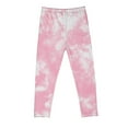 thumbnail image 1 of Zwiiyzr 3-8Y Girls Leggings Gradient Tie-Dye Color Leggings Pants High Waist Stretchy Soft Tights Kids Summer Leggings for School Wearing Pink, 1 of 4