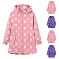 thumbnail image 1 of Zwiiyzr 3-9Y Girls Winter Jacket Coat Warm Fleece Lined Long Jacket Outerwear with Hooded Soft Cute Fall Winter Clothes Pink, 1 of 9