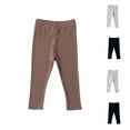 thumbnail image 1 of Zwiiyzr 3M-5Y Baby Boy Pants Infant Leggings Pull-On Newborn Joggers Sweatpants Elastic Waist Solid Color Toddler Boy Clothes Brown, 1 of 3