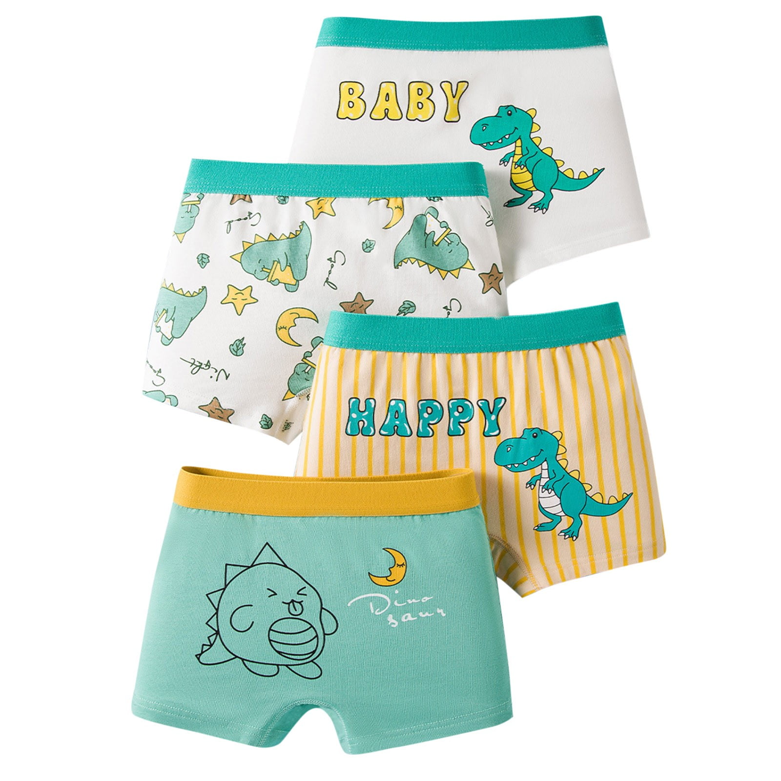 Carter's 10pc Kid Boy Blue/Green Dino Cotton Briefs