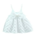 thumbnail image 1 of Zwiiyzr 6M-3T Infant Baby Girls Spaghetti Strap Plaid Bowknot Smocking Dress White, 1 of 5