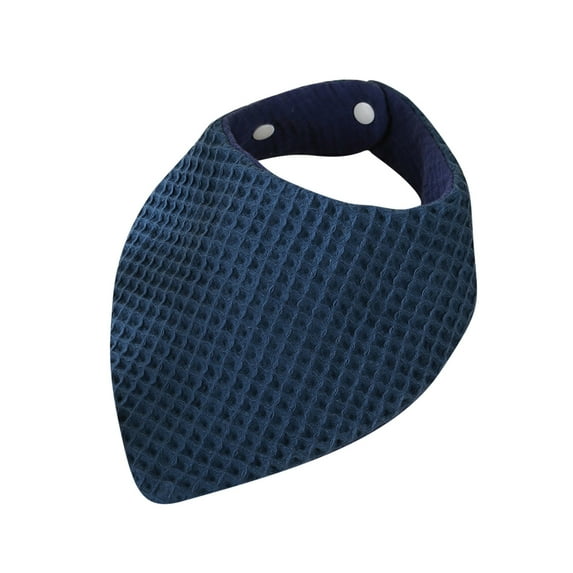 Zwiiyzr Baby Bandana Cotton Drooling Bibs Soft Infant Bib Adjustable Snaps Saliva Towels for Toddler 0-36 Months Navy