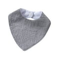 thumbnail image 1 of Zwiiyzr Baby Bandana Cotton Drooling Bibs Soft Solid Infant Bib Adjustable Snaps Saliva Towels for Toddler 0-36 Months Gray, 1 of 5