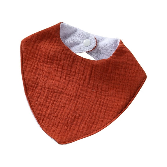 Zwiiyzr Baby Bandana Cotton Drooling Bibs Soft Solid Infant Bib Adjustable Snaps Saliva Towels for Toddler 0-36 Months Red