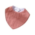 thumbnail image 1 of Zwiiyzr Baby Bandana Cotton Drooling Bibs Soft Solid Infant Bib Adjustable Snaps Saliva Towels for Toddler 0-36 Months Watermelon Red, 1 of 5