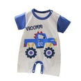 thumbnail image 1 of Zwiiyzr Baby Boy Soft Romper Jumpsuits Summer Newborn Cotton Short Sleeve Thin Baby Onesie Baby Clothes Blue, 1 of 3