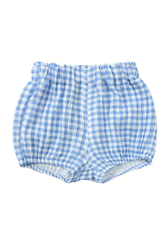 Baby Cotton Bloomers Shorts Summer Loose Bloomer for Unisex Boy Girl 3 Months-6 Years Blue
