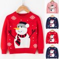 thumbnail image 1 of Zwiiyzr Baby Girl Boy Knit Christmas Sweater Blouse Toddler Pullover Sweatshirt Crewneck Long Sleeve Tops for Kids Fall Winter Clothes Knitwear 2-7Y Navy, 1 of 7