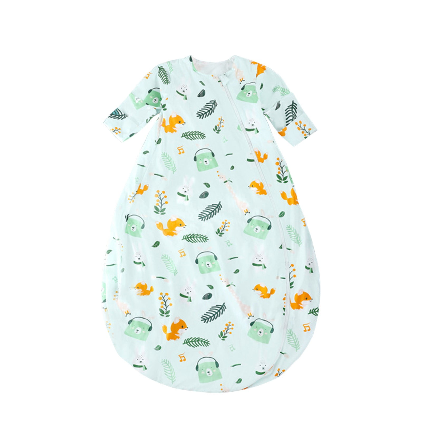 Zwiiyzr Baby Sleeping Bag, Cotton Baby Wearable Blanket Long Sleeve