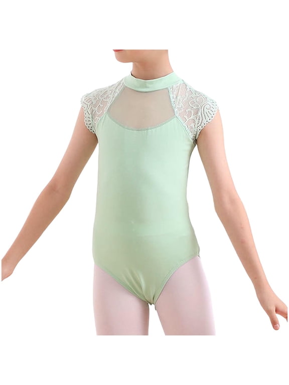 Ballet Leotards for Girls 2-15Y Ballet Leotard Toddler Cap Sleeve Dance Gymnastics Outfits Mint Green