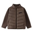thumbnail image 1 of Zwiiyzr Boys Girls Winter Coat Kids Warm Puffer Jackets Long Sleeve Lightweight Comfy Outerwear 3-13 Years Khaki, 1 of 3